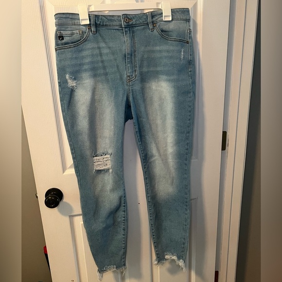 Kancan Distressed Light Blue Women's Jeans Size XL - Picture 1 of 7